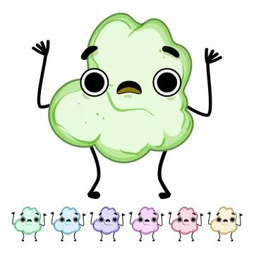 Food popcorn character cartoon vector graphic Stock Illustration