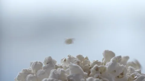 FOOD POPCORN FALLING 01 Stock Footage 87072258