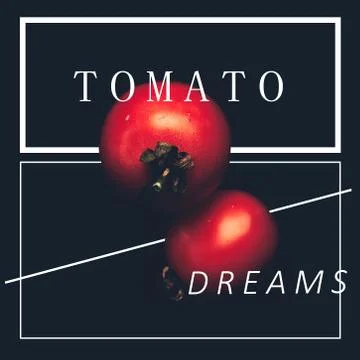 Food poster design  tomato dream Stock Photos