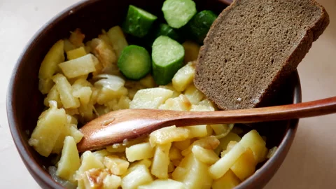 Food in pottery Stock Footage 201656360