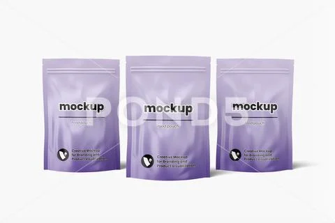 Food Pouch Mockup Template PSD
