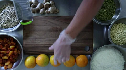 Food Preparation Chef Grating Lemon Peel Stock Video 動画素材 34368198