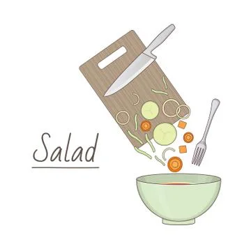 Food preparation theme Stock Illustration