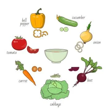 Food preparation theme Stock Illustration