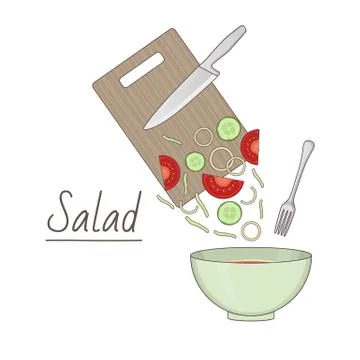 Food preparation theme Stock Illustration