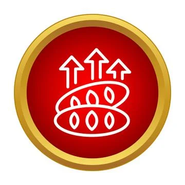 Food prices increasing concept with bread and up arrows Stock Illustration