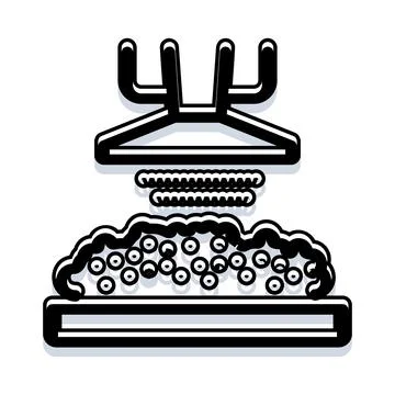 Food processing automation machine sorting berries Stock Illustration