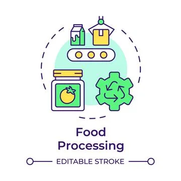 Food processing multi color concept icon イラスト素材