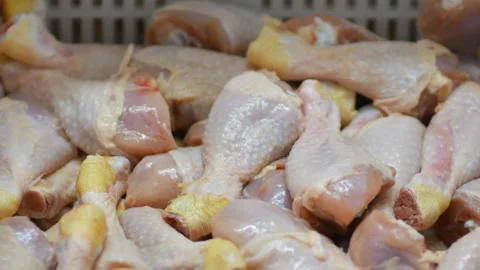 Food processing plant, chicken's legs Stock Footage 87321790