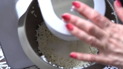 A food processor, a blender stirs cottage cheese. Cooking Stock Footage 89004529
