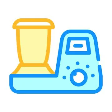 Food processor color icon vector symbol illustration Stock Illustration
