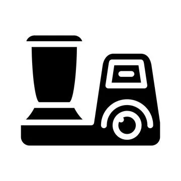Food processor glyph icon vector symbol illustration 스톡 일러스트