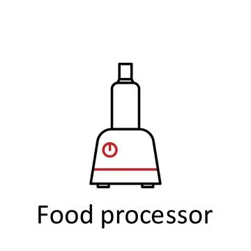 Food processor icon. Element of restaurant professional equipment. Thin line 스톡 일러스트
