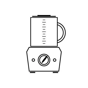 Food processor icon. Illustrazione stock