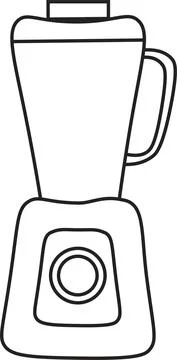 Food processor icon. Isolated object of kitchen utensils. Stock Illustration