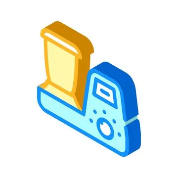 Food processor isometric icon vector symbol illustration 스톡 일러스트