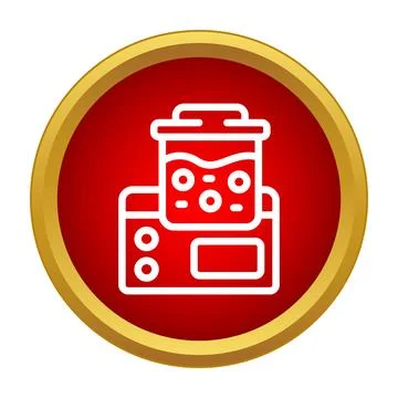 Food processor preparing ingredients with automatic functions Illustrazione stock
