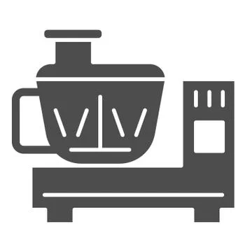 Food processor solid icon. Chopper vector illustration isolated on white 스톡 일러스트