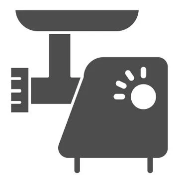Food processor solid icon. Electric grinder vector illustration isolated on Stock Illustration