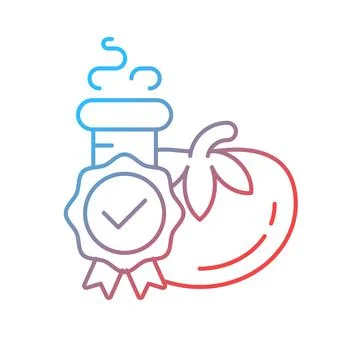 Food quality testing gradient linear vector icon Stock Illustration