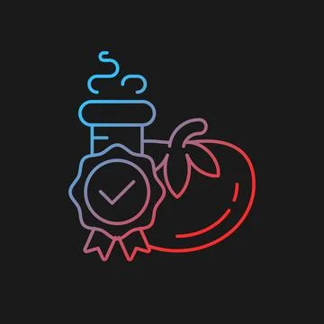 Food quality testing gradient vector icon for dark theme 库存插图