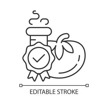 Food quality testing linear icon Stock Illustration