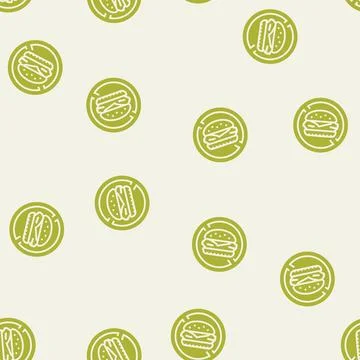 Food rejecting glyph seamless pattern Stock Illustration