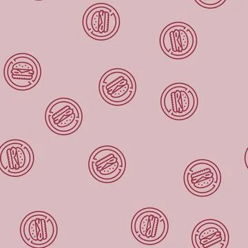 Food rejecting line seamless pattern Stock Illustration