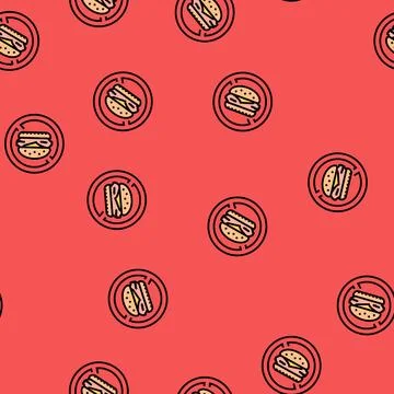 Food rejecting vector seamless pattern Stock Illustration