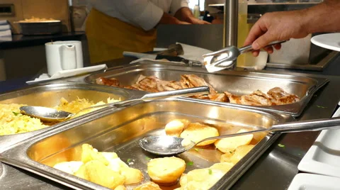 Food in restaurant Stock Footage 67348257