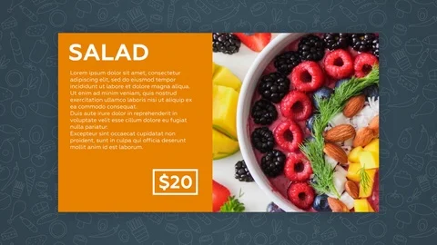 Food Restaurant Menu Promo Stock After Effects