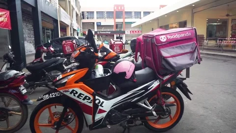 Food riders Stock Footage 133752459
