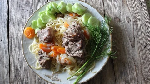 Food, rustic cuisine Vídeo Stock 76926727