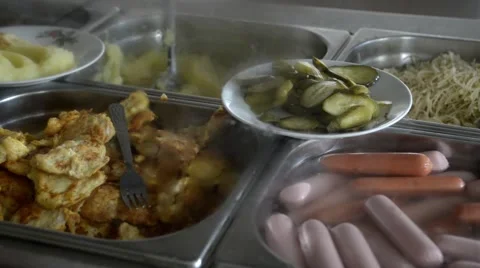 The food in the school cafeteria Stock Footage 49392864