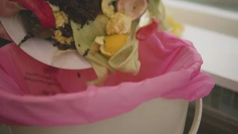 Food Scraps on Kitchen Top Stock Footage 268922706