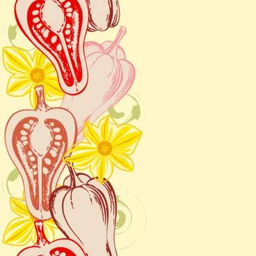 Food seamless pattern Stock Illustration