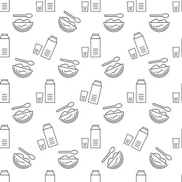 Food seamless pattern Stock Illustration
