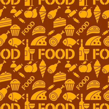 Food seamless pattern Illustrazione stock