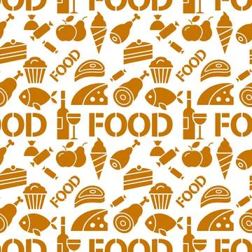 Food seamless pattern Stock Illustration