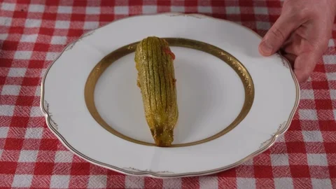 Food serving plate Stock Footage 219767044