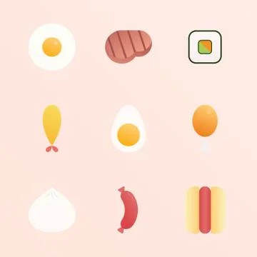 Food set Stock Illustration