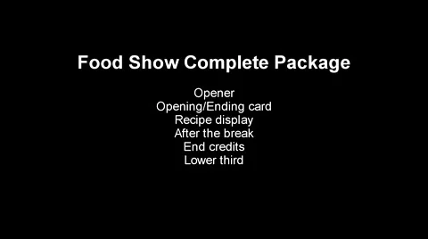 Food Show Complete Package Catálogo de After Effects