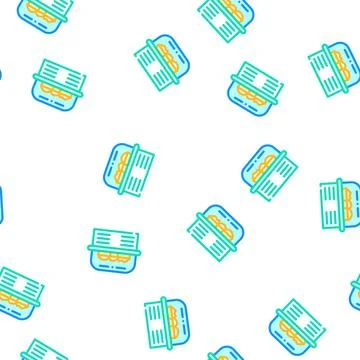 Food showcase vector seamless pattern イラスト素材