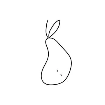Food simple vector pear. Fruit, autumn illustration Stock Illustration