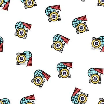 Food social problem vector seamless pattern Stock Illustration