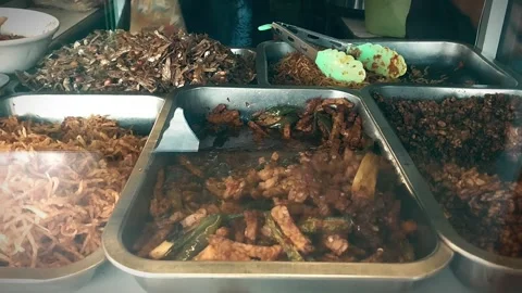Food stalls Stock Footage 287075601