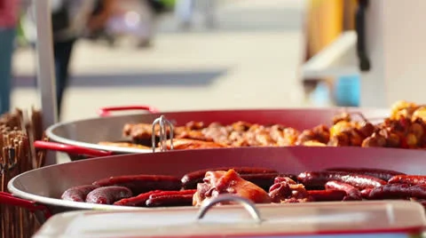 Food stand Stock Footage 23139316