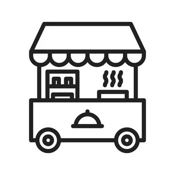 Food Stand icon vector image. Stock Illustration