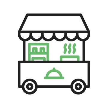 Food Stand icon vector image. Stock Illustration