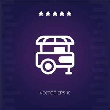 Food stand vector icon Stock Illustration